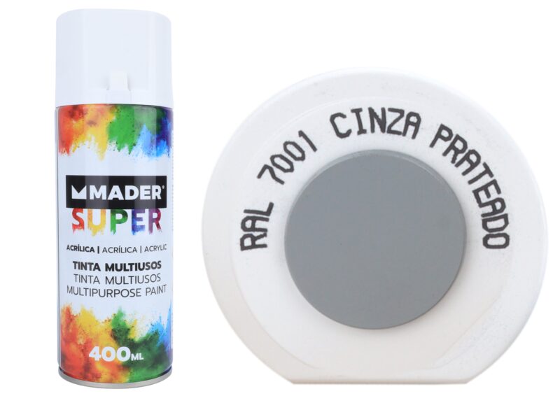MADER 79765 - Spray Pintura, Acrílico, Ref. 7001, Cinza Prateado