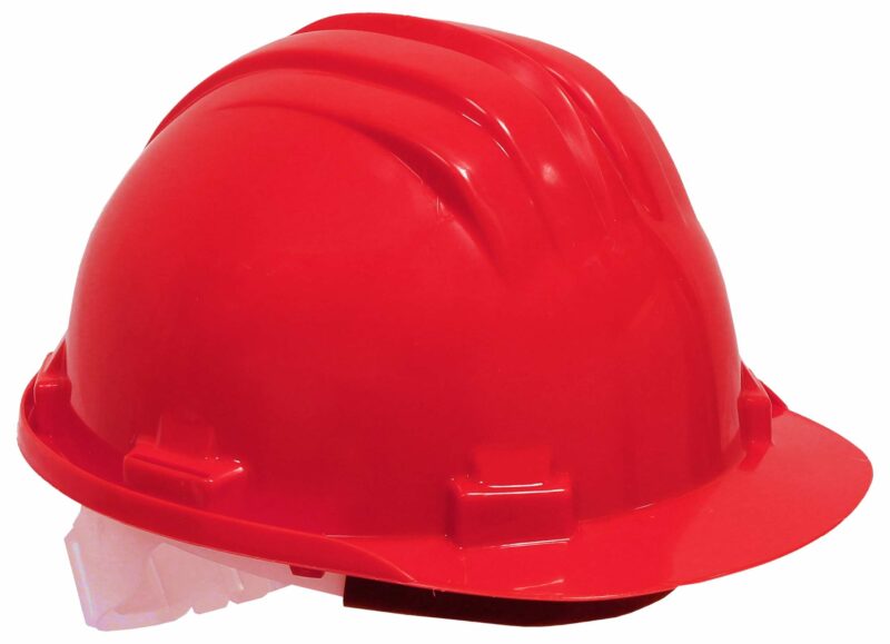 MADER 81022 - Casco Protección, Plástico, Rojo