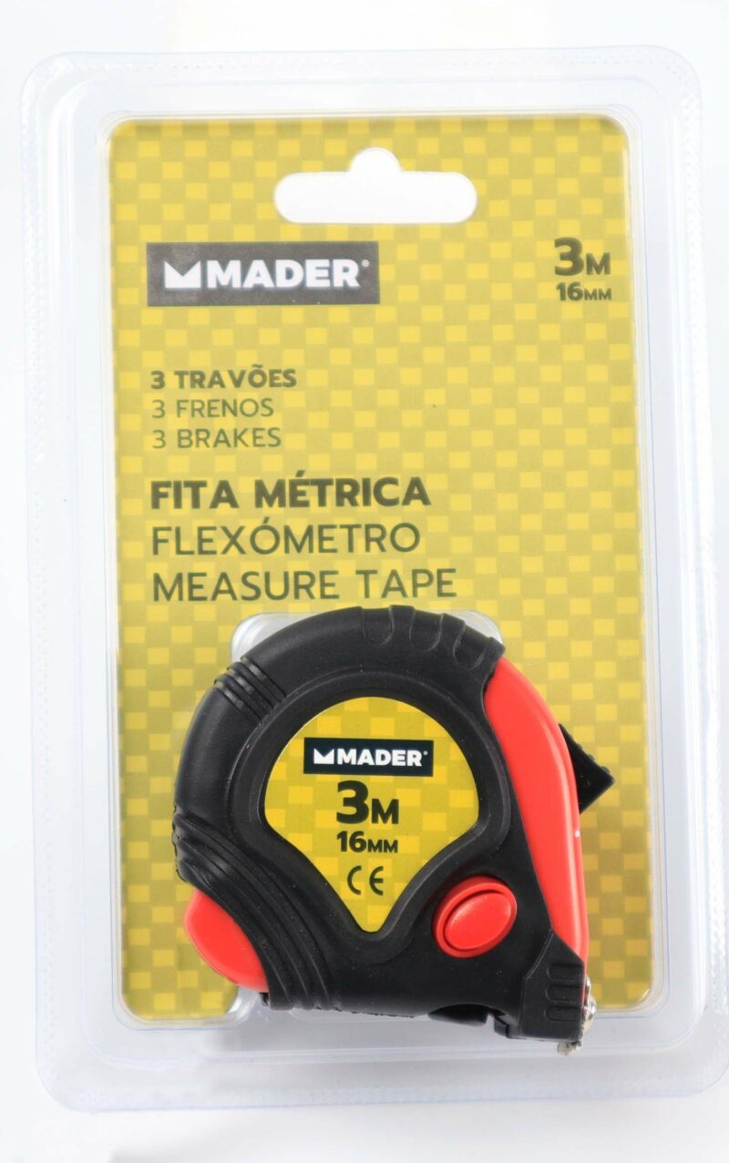 MADER 84600 - Flexómetro, 3mx16mm, 3 Frenos - Imagen 4