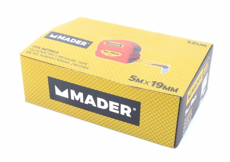MADER 84609 - Flexómetro, 19mm x 5m, Expositor 12 un - Imagen 6