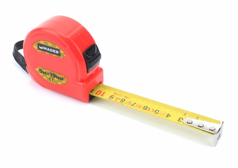 MADER 84609 - Flexómetro, 19mm x 5m, Expositor 12 un