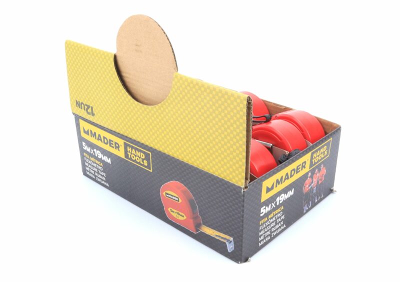 MADER 84609 - Flexómetro, 19mm x 5m, Expositor 12 un - Imagen 7