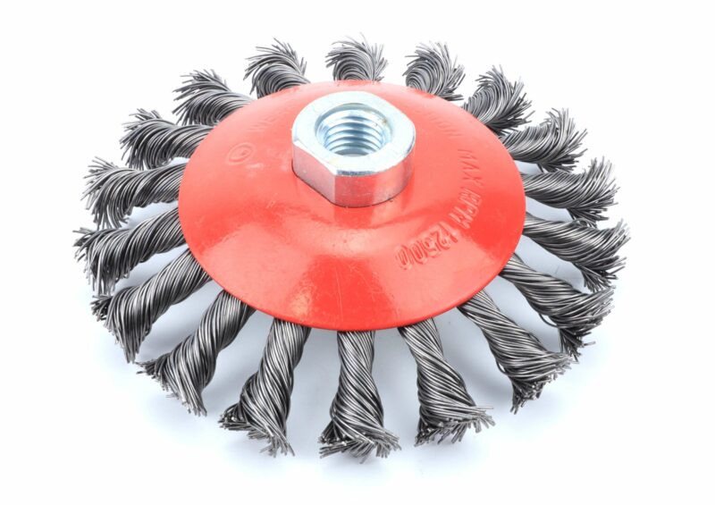 MADER 85211 - Cepillo, Cóncava, Ø 115mm, M14, Acero Trenzado - SINDEX®