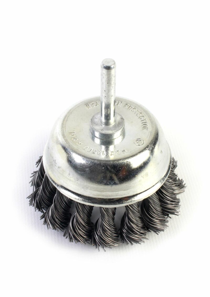 MADER 85246 - Cepillo, tipo Taza, Ø 75mm, Clavo, Acero Trenzado - SINDEX®