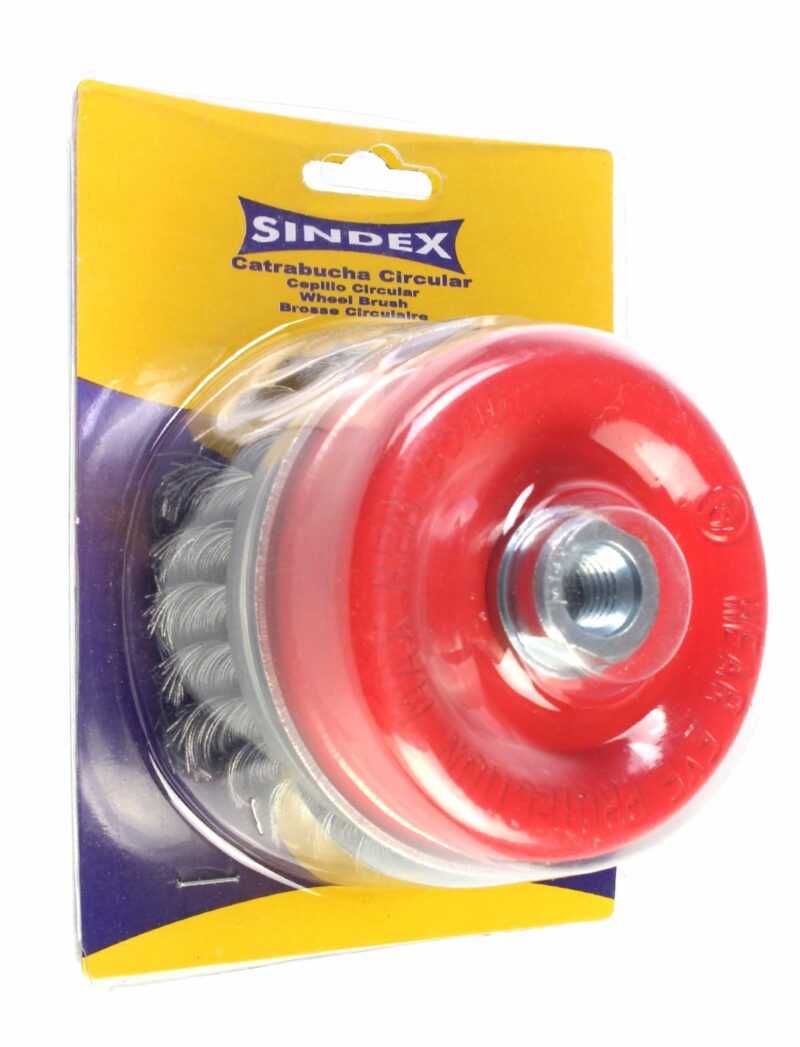 MADER 85272 - Cepillo, tipo Taza, Ø 100mm, M14, Acero Trenzado, Anillo - SINDEX® - Imagen 4