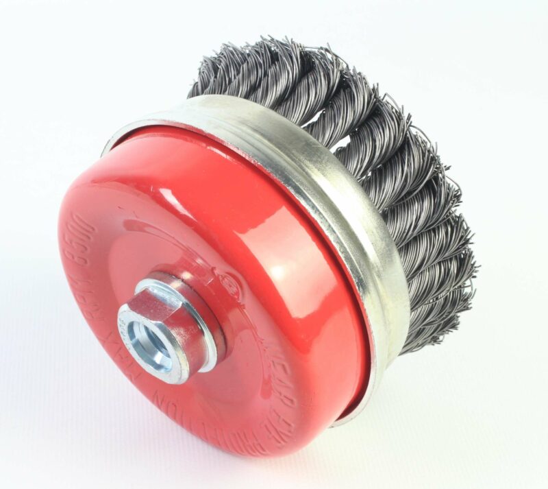 MADER 85272 - Cepillo, tipo Taza, Ø 100mm, M14, Acero Trenzado, Anillo - SINDEX® - Imagen 3