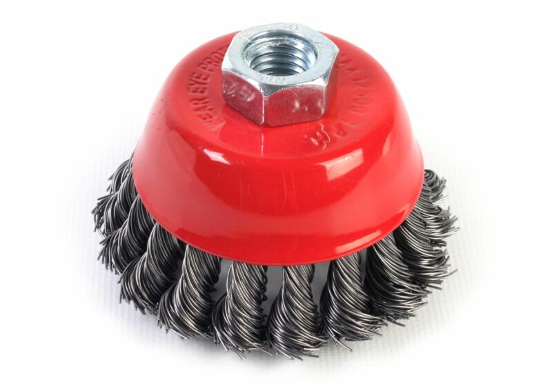 MADER 85350 - Cepillo, tipo Taza, Ø 80mm, M14, Acero Trenzado - SINDEX®