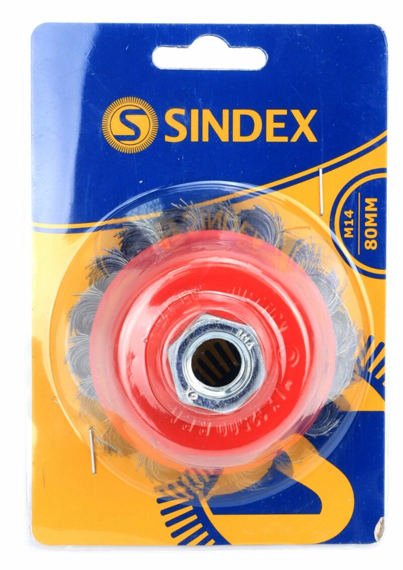 MADER 85350 - Cepillo, tipo Taza, Ø 80mm, M14, Acero Trenzado - SINDEX® - Imagen 4