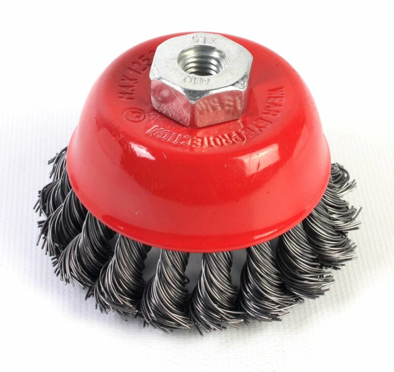 MADER 85351 - Cepillo, tipo Taza, Ø 80mm, M10, Acero Trenzado - SINDEX®