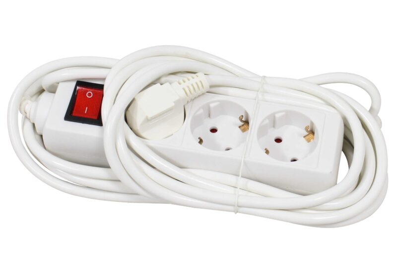 MADER 89309 - Base de Enchufe, con Interruptor, 3 Enchufes, 5m, 3G x 1.0mm²