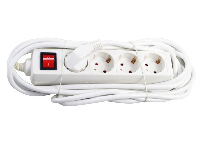 MADER 89313 - Base de Enchufe, con Interruptor, 4 Enchufes, 5m, 3G x 1.5mm²