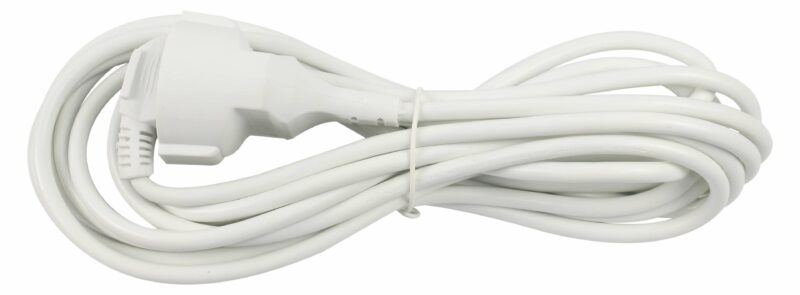 MADER 90669 - Prolongador Eléctrico, Blanca, 5m, 3Gx1.0mm²