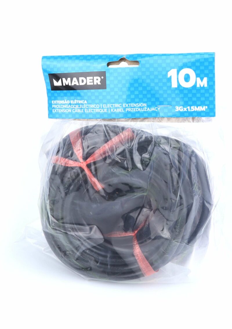 MADER 90682 - Prolongador Eléctrico, Negra, 10m, 3Gx1.5mm² - Imagen 4