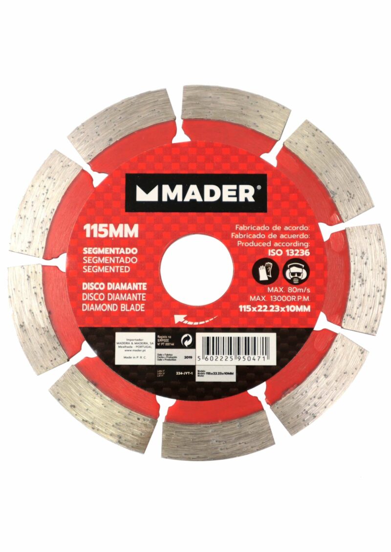 MADER 95047 - Disco Diamante, Segmentado, 115mm
