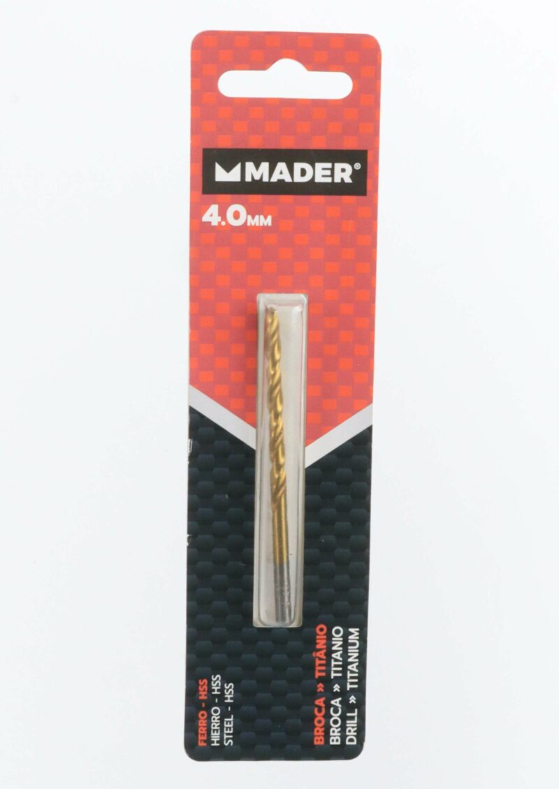 MADER 95156 - Brocas HSS para Metales, Titanio, 4mm - Imagen 3