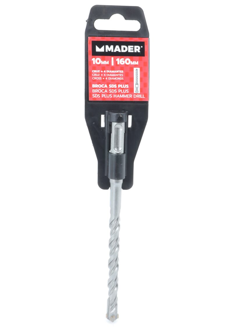 MADER 95775 - Broca para Hormigón, SDS Plus, Cruz, 10x160mm - Imagen 5