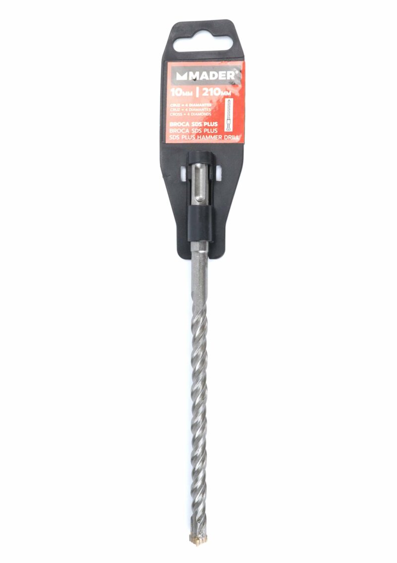 MADER 95776 - Broca para Hormigón, SDS Plus, Cruz, 10x210mm - Imagen 4