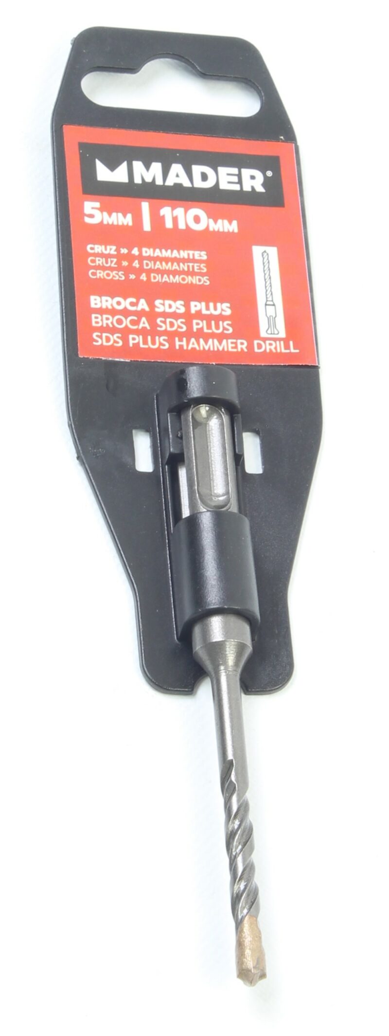 MADER 95780 - Broca para Hormigón, SDS Plus, Cruz, 5x110mm - Imagen 5