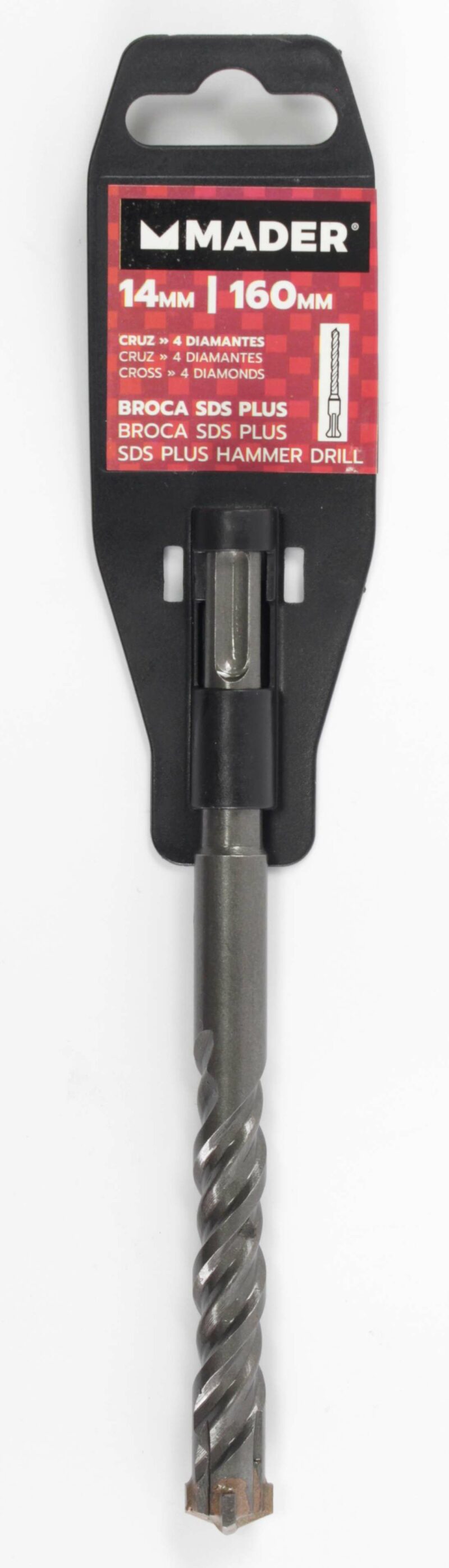 MADER 95789 - Broca para Hormigón, SDS Plus, Cruz, 14x160mm