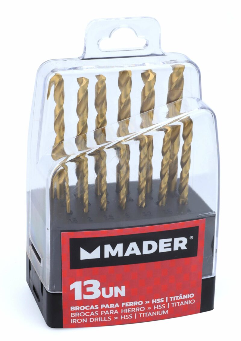 MADER 95802 - Juego Brocas, Titanio, HSS, 13Un - Imagen 5