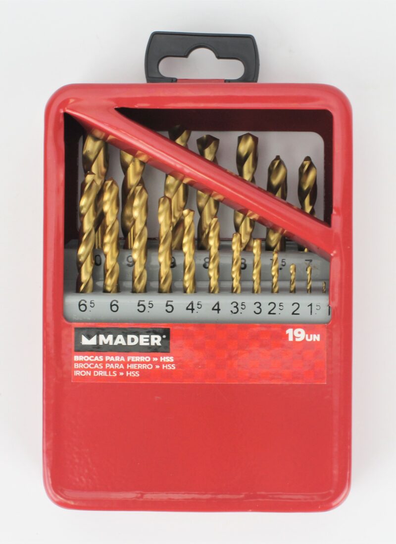 MADER 95807 - Juego Brocas Titanio, HSS, 19Un - Imagen 4