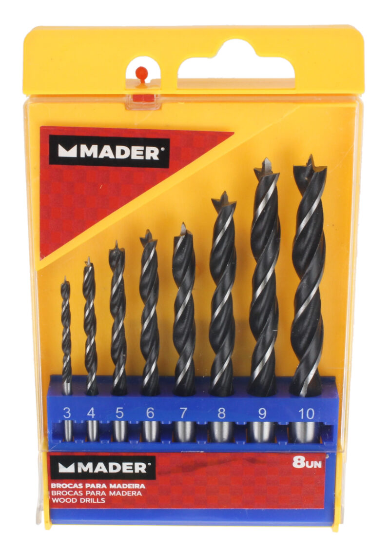 MADER 95821 - Juego Brocas para Madera, Acero Carbono, 8Un - Imagen 3