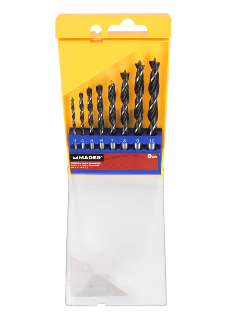 MADER 95821 - Juego Brocas para Madera, Acero Carbono, 8Un - Imagen 2