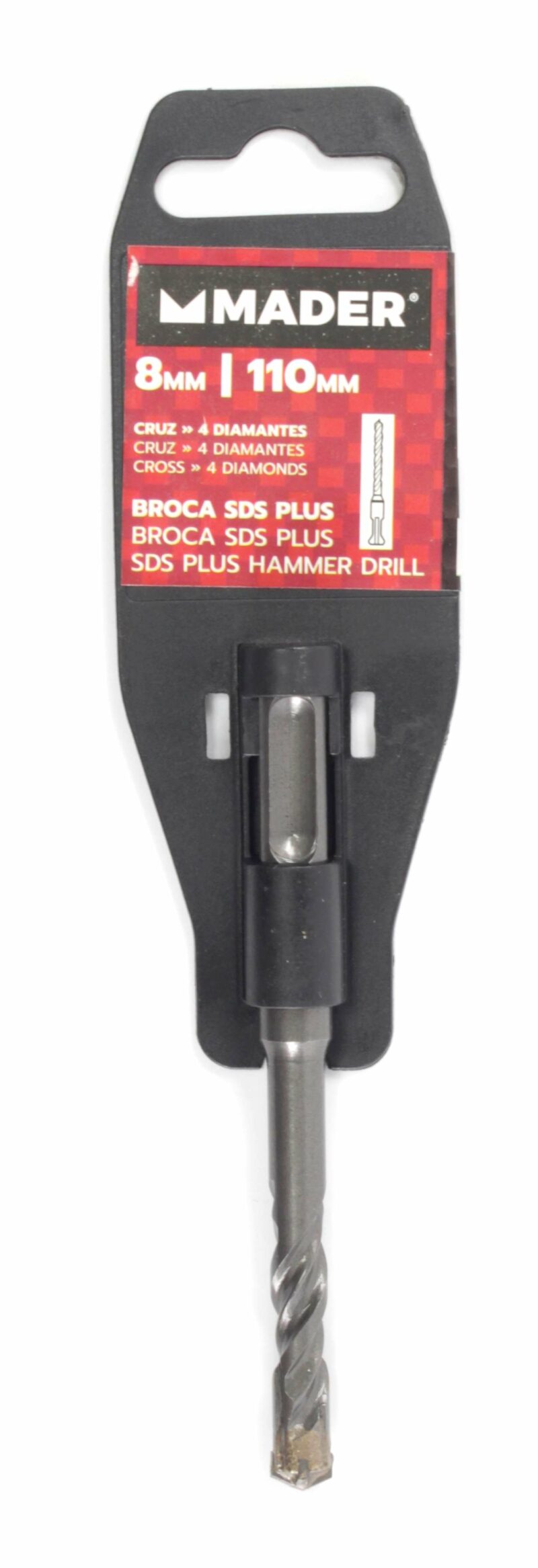 MADER 95788 - Broca para Hormigón, SDS Plus, Cruz, 8x110mm - Imagen 5