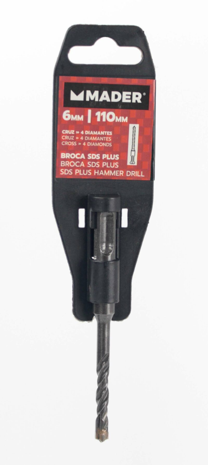 MADER 95790 - Broca para Hormigón, SDS Plus, Cruz, 6x110mm - Imagen 2