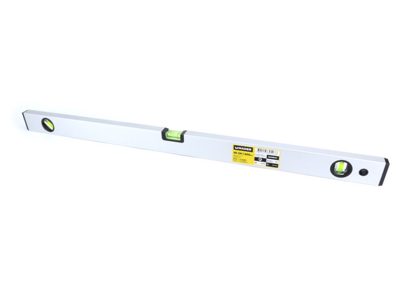 MADER 30523 - Nivel de Aluminio, 3 Borbujas, 80cm