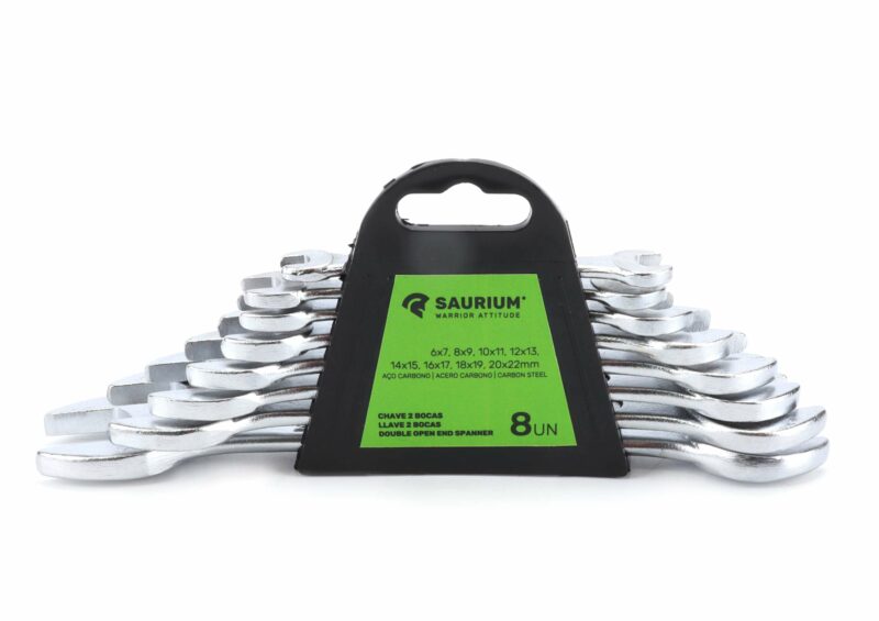 MADER 47215 - Llaves 2 Bocas, 8un, Acero Carbono - SAURIUM® - SAURIUM® - Imagen 2