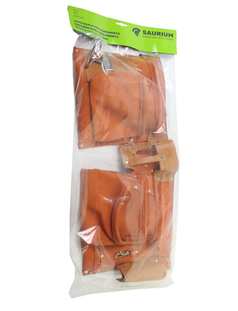 MADER 47331 - Cinturón para Herramienta, 2 Bolsas, 10 Particiones - SAURIUM® - Imagen 5
