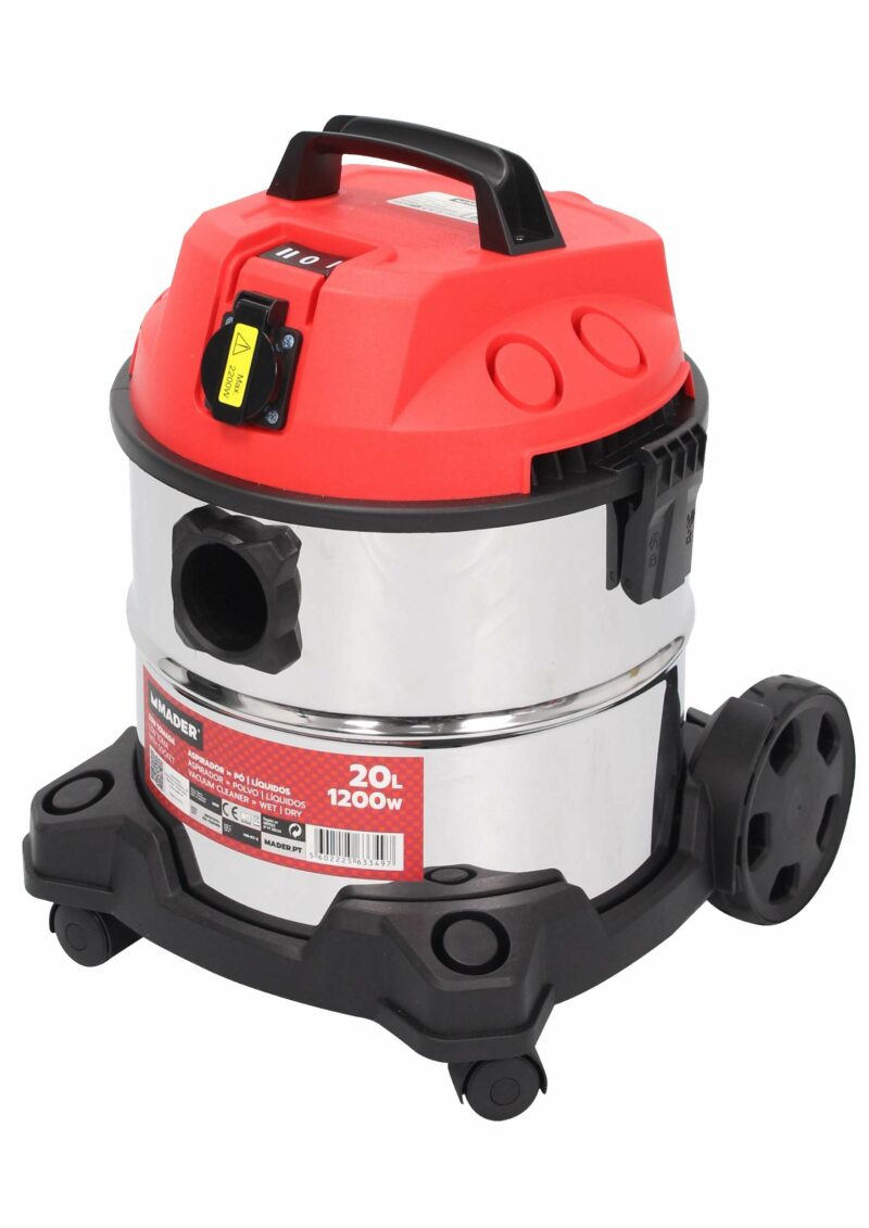 MADER 63349 - Aspirador Polvo / Liquidos, 20L, 1200W - Imagen 3
