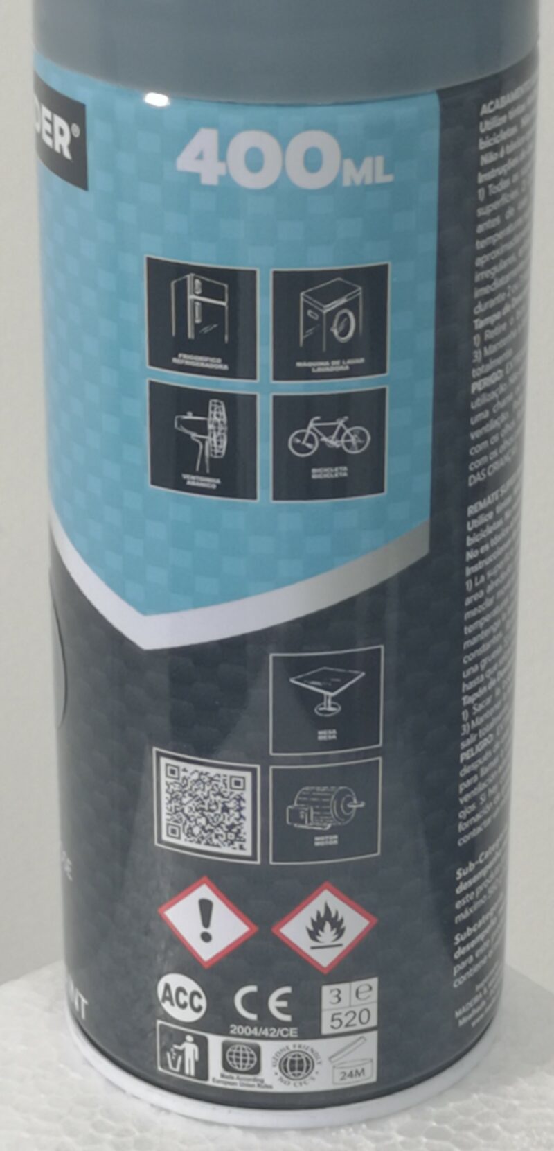 MADER 79442 - Spray Pintura, Multiusos, Medium Grey, Ref. 22, 400ml - Imagen 3