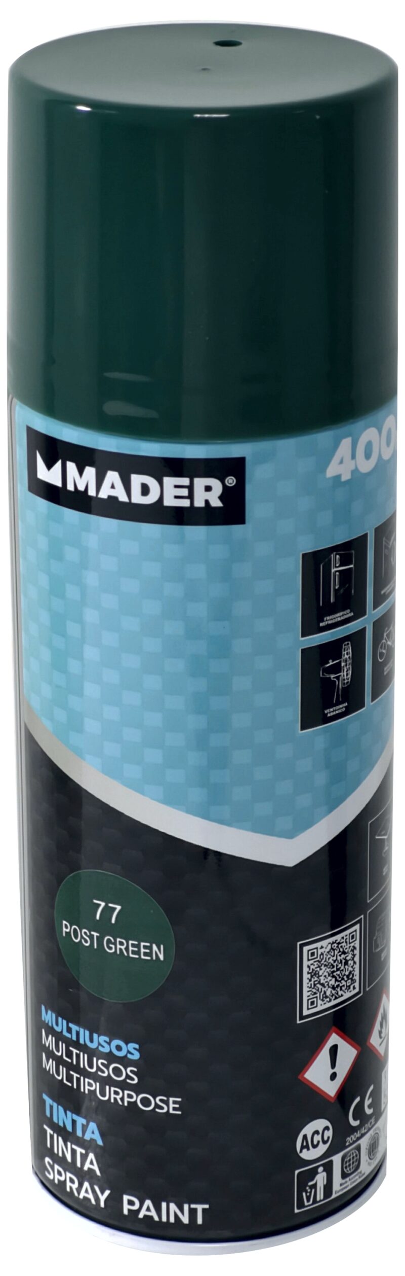 MADER 79447 - Spray Pintura, Multiusos, Post Green, Ref. 77, 400ml