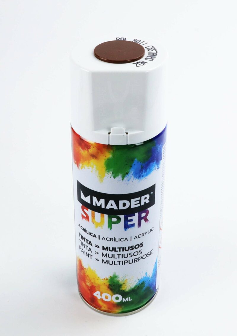 MADER 79763 - Spray Pintura, Acrílico, Ref. 8011, Castanho Noz - Imagen 2