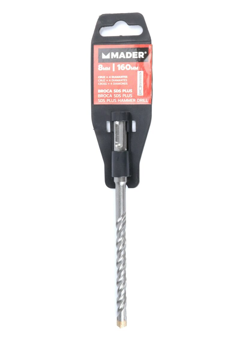 MADER 95773 - Broca para Hormigón, SDS Plus, Cruz, 8x160mm - Imagen 4