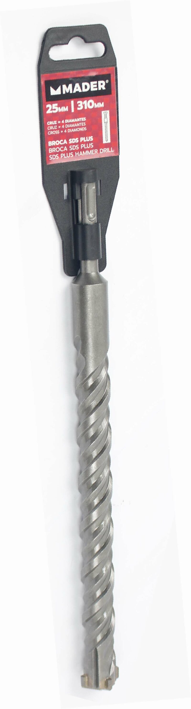 MADER 95779 - Broca para Hormigón, SDS Plus, Cruz, 25x310mm - Imagen 4