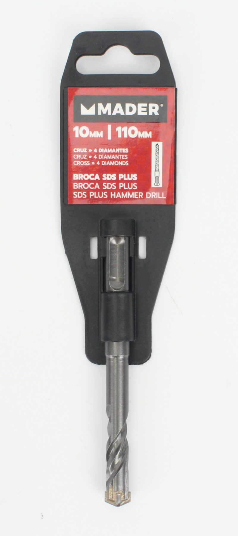 MADER 95785 - Broca para Hormigón, SDS Plus, Cruz, 10x110mm
