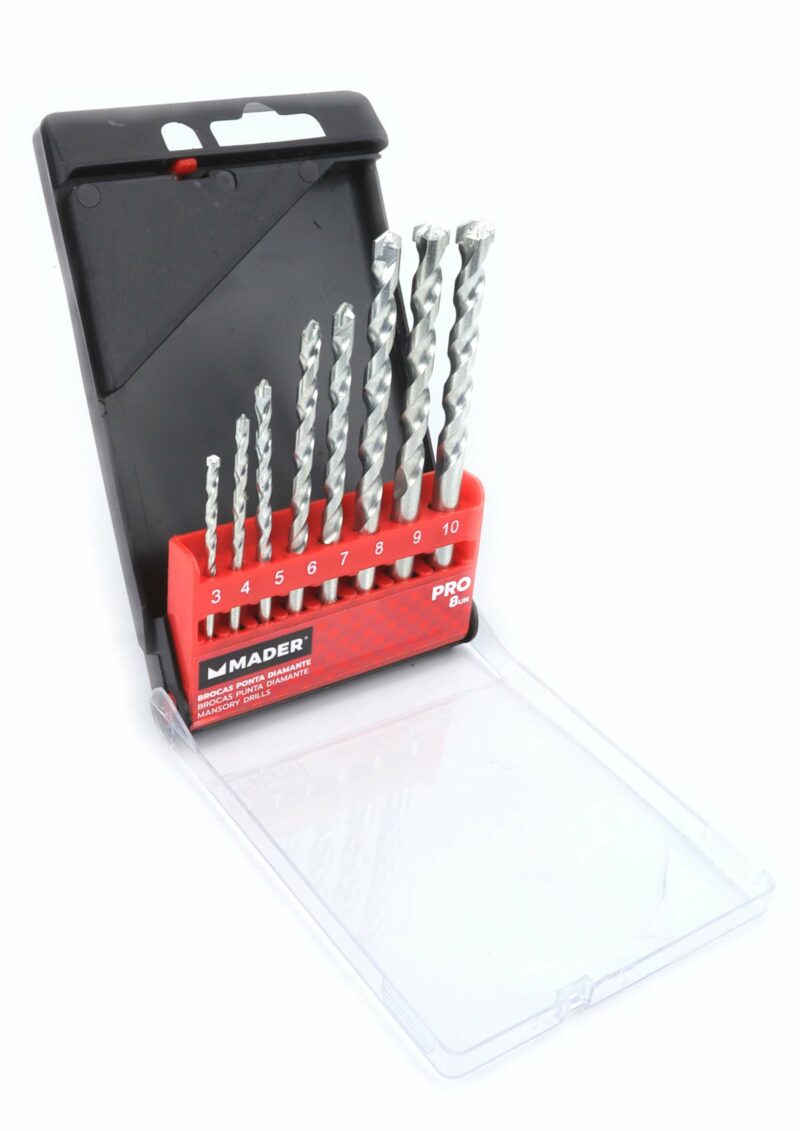 MADER 95818 - Juego Brocas Profesional, Punta Diamante, para Hormigón, 8Un - Imagen 4