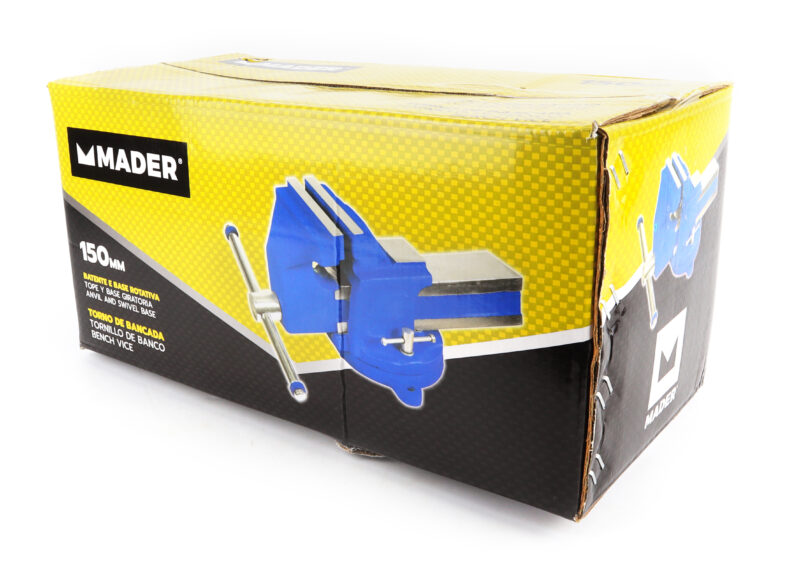 MADER 23153 - Tornillo de Banco, 150mm, Base Giratoria - Imagen 9