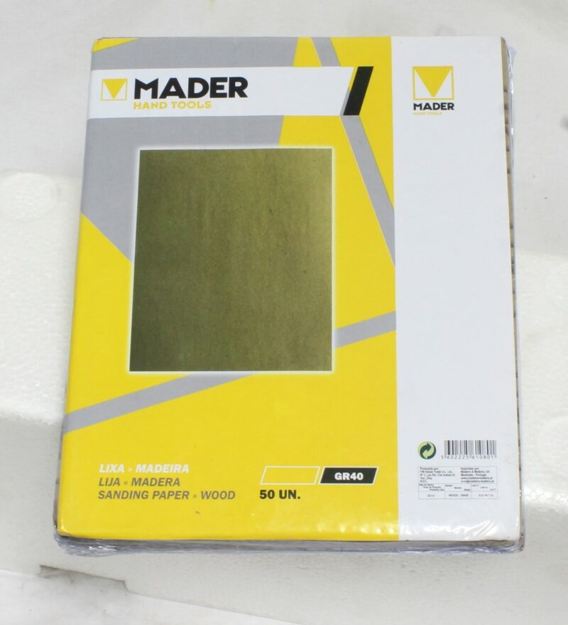 MADER 61080 - Lija de Madera, 230x280mm, GR40, 50Un - Imagen 2