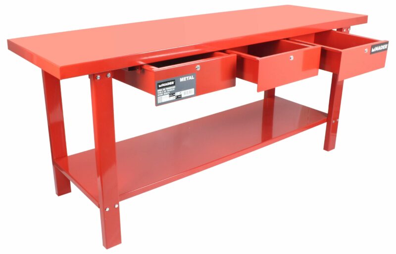 MADER 65260 - Banco de Trabajo Metal, 200x64cm, 3C - Imagen 2