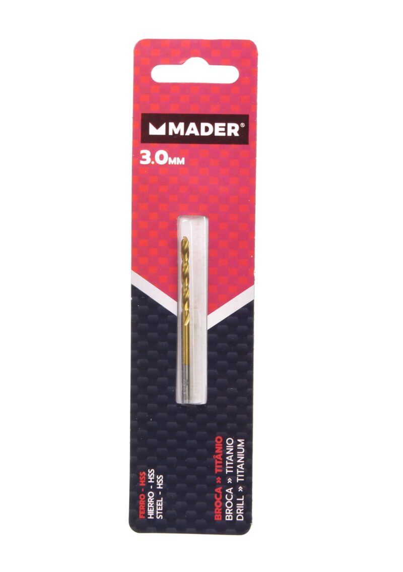 MADER 95154 - Brocas HSS para Metales, Titanio, 3mm