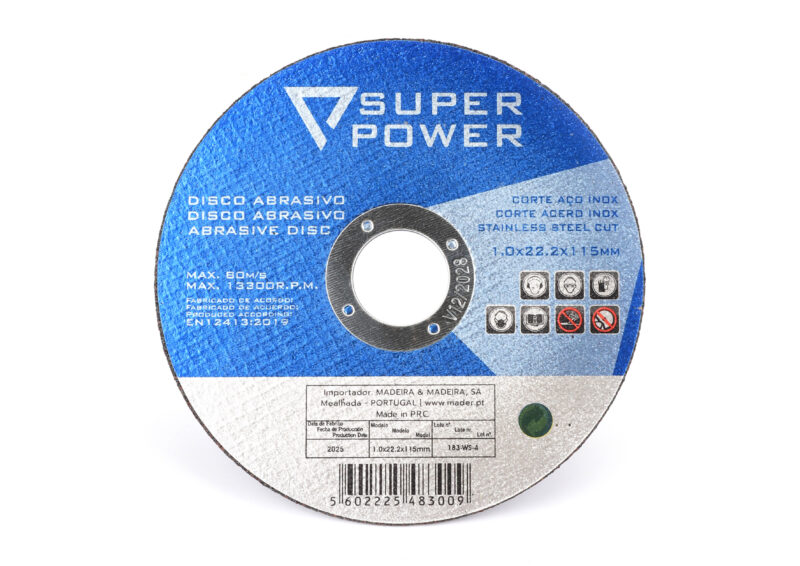 MADER 48300 - Disco Abrasivo, 115mm, Corte Acero Inox - SUPER POWER