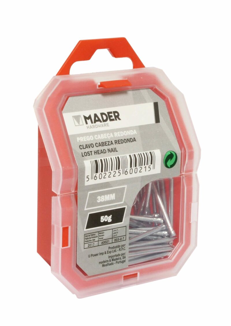 MADER 60021 - Clavo Cabeza Redonda, 38mm, 50g