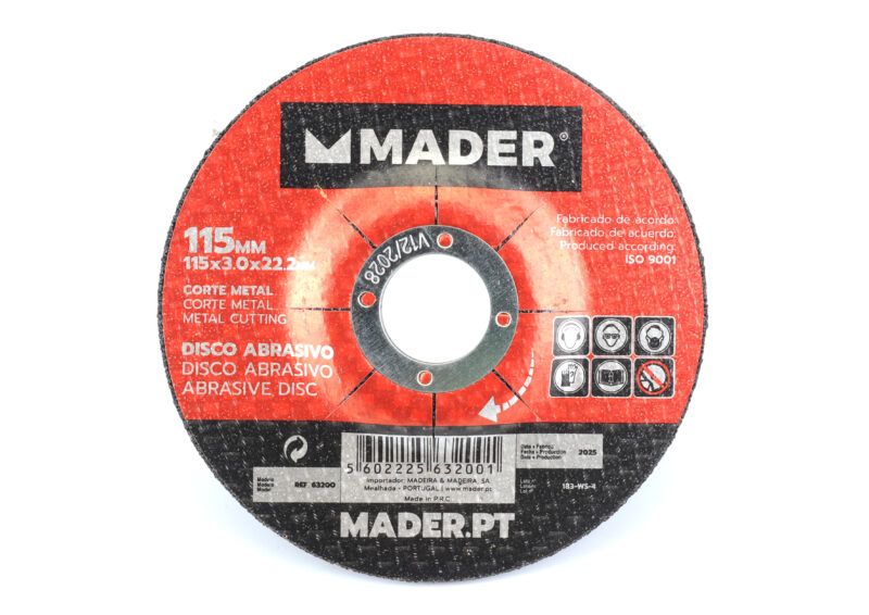 MADER 63200 - Disco Abrasivo, Corte Metal, 115mm