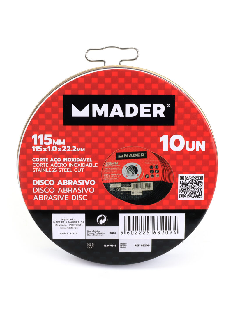 MADER 63209 - Disco Abrasivo, Corte Acero Inox, 115mm, 10un - Imagen 5