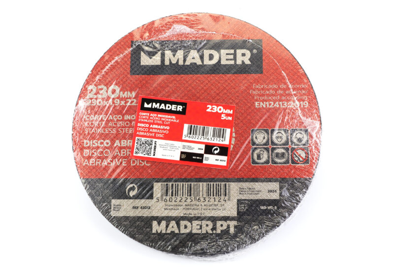 MADER 63212 - Disco Abrasivo, Corte Acero Inox, 230mm - Imagen 4