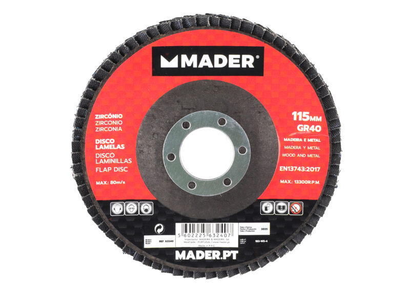 MADER 63240 - Disco Laminillas, Zirconio, 115mm, GR40